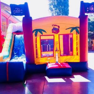 Pirata Castillo tobogan Juego inflable