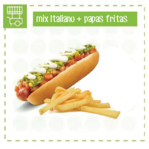 Carrito MIX de 50 completos italianos + Papas Fritas 50 unidades