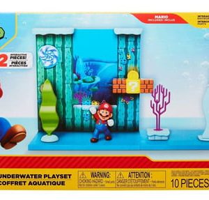 Super Mario Set Escena Batalla Bajo El Agua