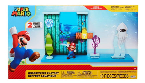 Super Mario Set Escena Batalla Bajo El Agua