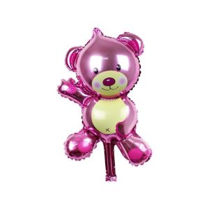 globo metálico osito rosado 28x40 cms