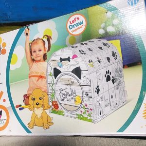 casita de perro para colorear