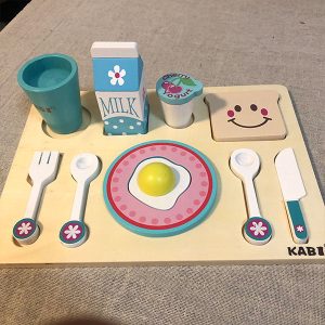 juego desayuno de madera