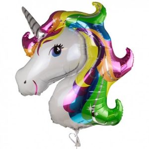 globo metálico unicornio 35x30 cms