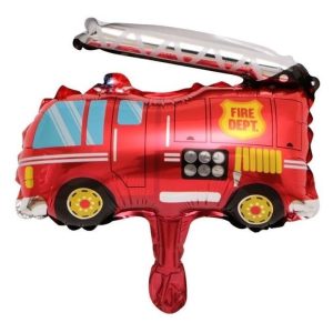 globo metálico carro de bombero 32x20 cns