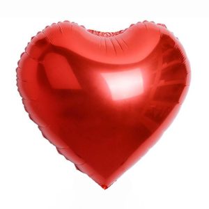 globo metálico corazón rojo 45x45 cms