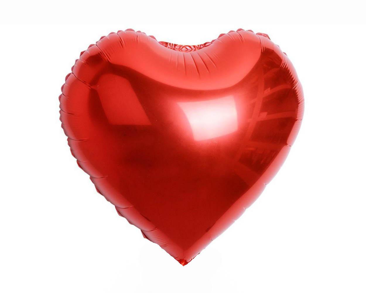 globo metálico corazón rojo 45x45 cms