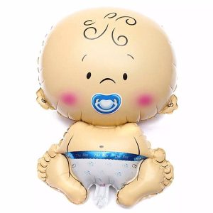 globo metálico niño baby shower 27x40 cms