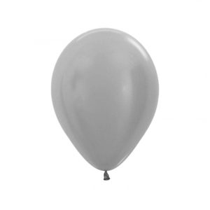 globos perlado plata n9 x 50u