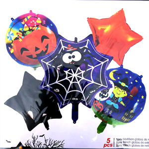 globos halloween ARAÑITA BRUJA set 5 piezas