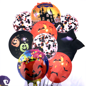 globos halloween set 9 piezas