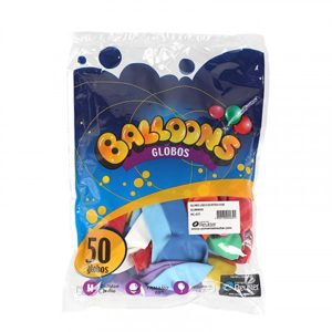 globos multicolores n9 x 50u