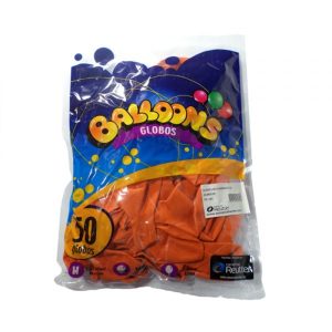 globos naranjo n9 x 50u