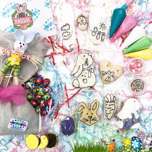 Kit decoración Galletas conejos de pascua con huevitos!