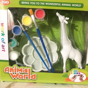 kit para pintar animal world jirafa