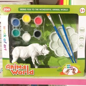 kit para pintar animal world bufalo