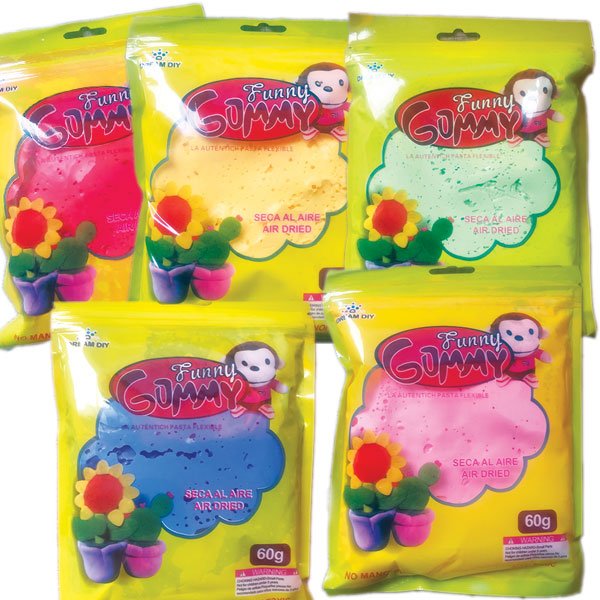 5 Masas Funny Gummy Goma Eva Slime