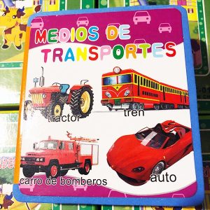 mini libro goma eva medios de transporte