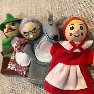 títeres para dedos 4 personajes Caperucita