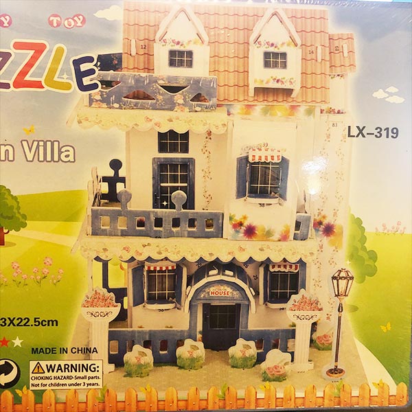 Puzzle 3D casad de 3 pisos