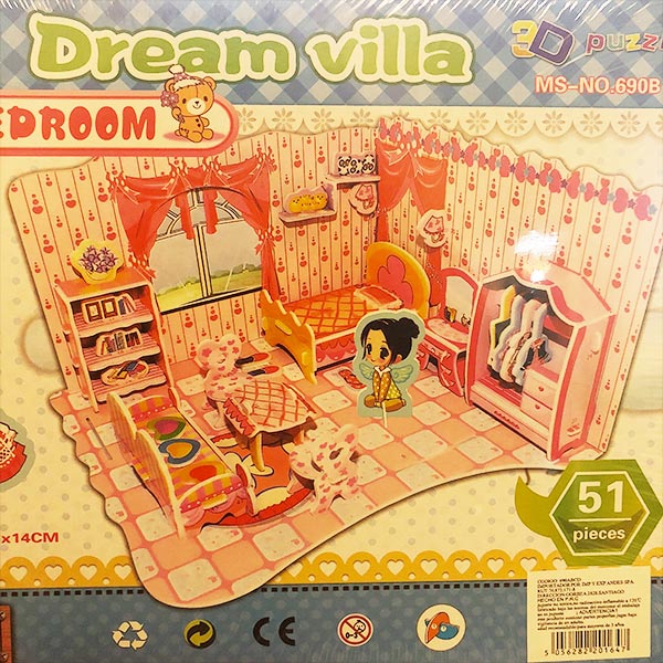 Puzzle 3D dulce habitación
