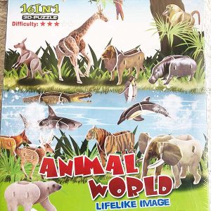 Puzzle 3D 16 animales