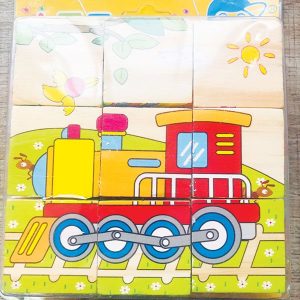 puzzle 3D madera medios de transporte 6 en 1