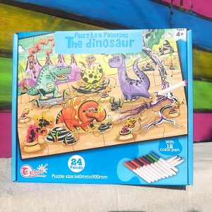 Puzzle dinosaurios para colorear