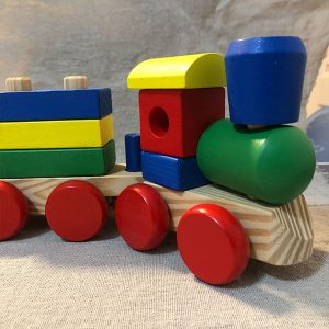 tren de madera de encaje grande