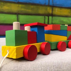 Tren didáctico de encajes